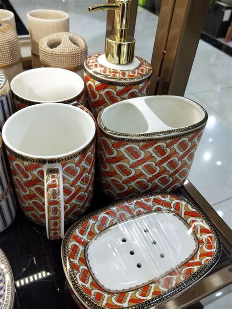 burberry dish set|Burberry home accessories.